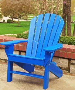 Blue Adirondack Chair paint by numbers