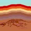 Brainpop Fossils paint by numbers