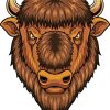 Brown Bison Head paint by numbers