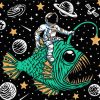 Deep Sea Fish In Space paint by numbers