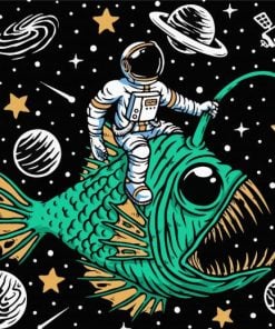 Deep Sea Fish In Space paint by numbers