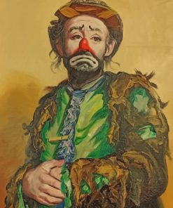 Sad Clown Emmett Kelly Paint by numbers