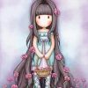 Floral Gorjuss Girl paint by numbers