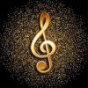 Golden Music Symbol paint by numbers