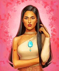 modern pocahontas art paint by number