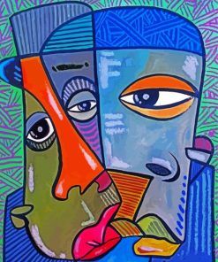 African Abstract People Faces paint by numbers paint by numbers