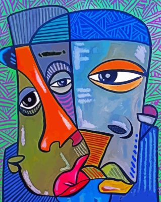 African Abstract People Faces paint by numberspaint by numbers