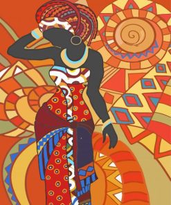 African Abstract Woman paint by numbers