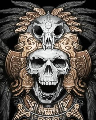 Aztec Skull paint by numbers paint by numbers