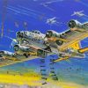 B17 Bomber Plane War paint by numbers