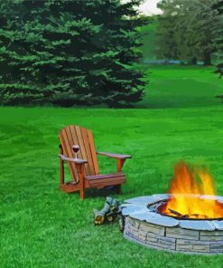 Backyard Campfire paint by numbers