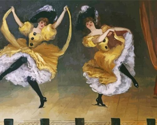 Cancan Ladies paint by numbers