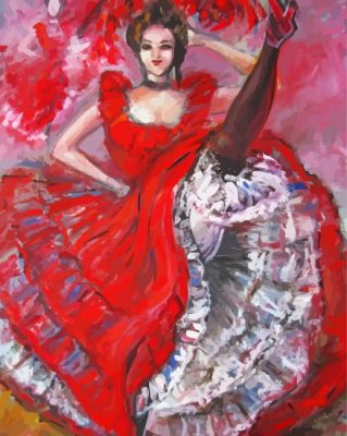 Cancan Lady paint by numbers