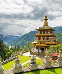 Paro Taktsang Bhutan paint by numbers