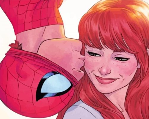 Mary Jane Watson And Spider Man paint by number