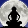 Moon Woman Listening To Music paint by numbers