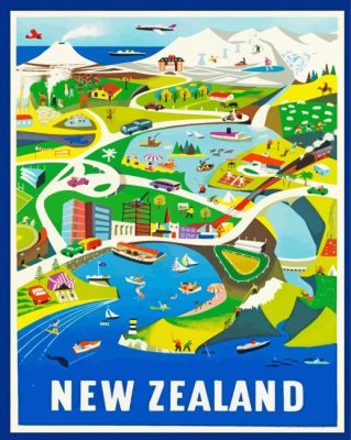 New Zealand Art paint by numbers