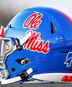 Ole Miss Rebels Helmet paint by number