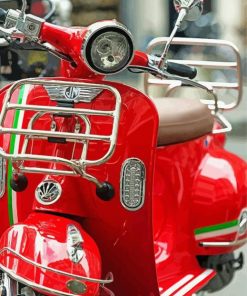 Red Lambretta paint by numbers