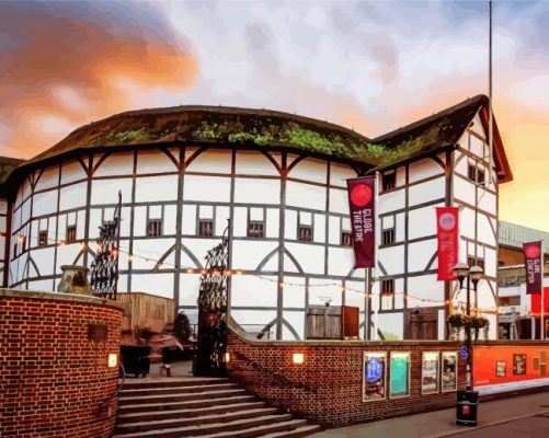Shakespeare's Globe Theatre paint by numbers 