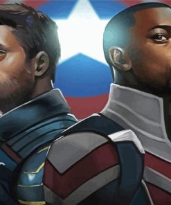 The Falcon And The Winter Soldier Illustration paint by numbers