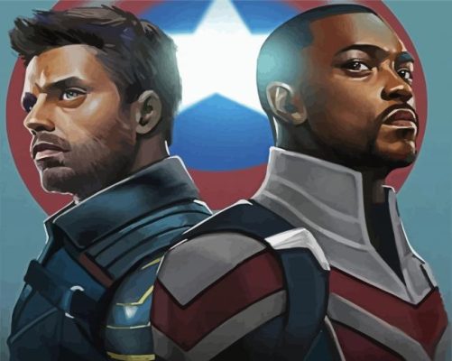 The Falcon And The Winter Soldier Illustration paint by numbers