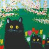 Three Cats Maud Lewis paint by numbers
