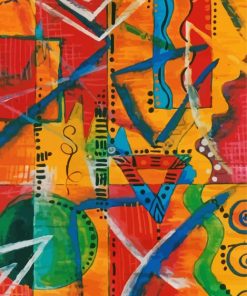African Abstract Art paint by numbers