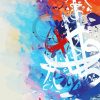 Abstract Arabic Calligraphy paint by numbers