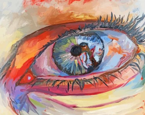 Abstract Lady Eye paint by numbers