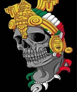 Aesthetic Aztec Skull paint by numbers paint by numbers
