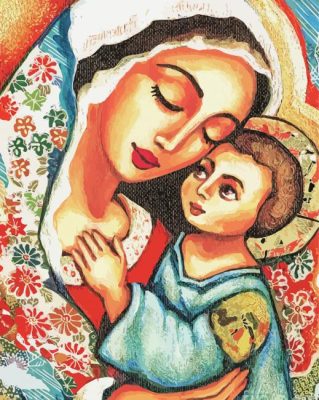 Blessed Mother Art paint by number