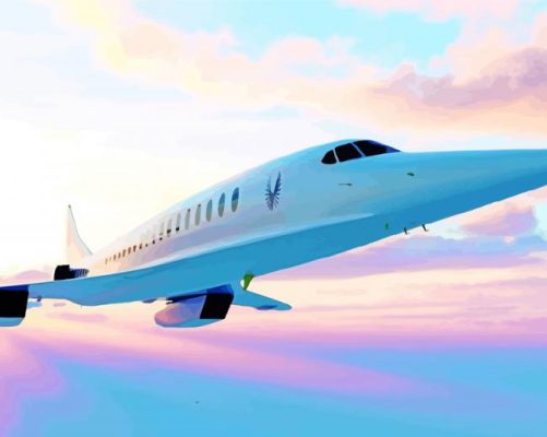 Aesthetic Concorde Plane paint by numbers