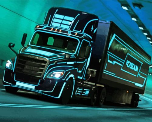 Aesthetic Freightliner paint by number