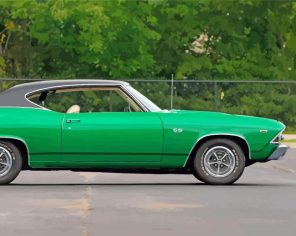 Aesthetic Green Chevelle 1969 paint by numbers