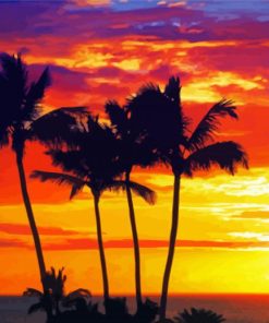Aesthetic Hawaiian Sunset paint by numbers