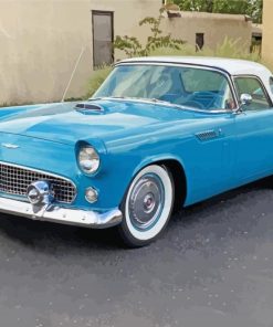 Blue Ford Thunderbird paint by numbers