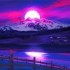 Mountain Night paint by number