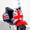English Red Lambretta paint by numbers