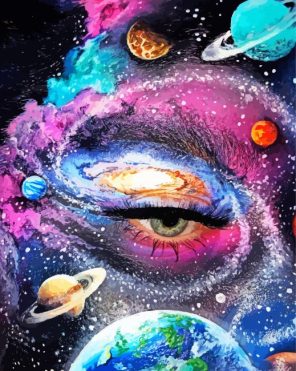 Galaxy Lady Eye paint by numbers