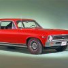 Red Chevy Nova paint by numbers