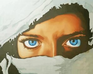 Sad Lady Eyes paint by numbers