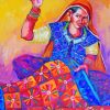 Woman Quilting Art paint by numbers