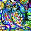 Abstract Owl paint by numbers