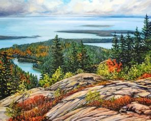 Cadillac Mountain Art paint by number p