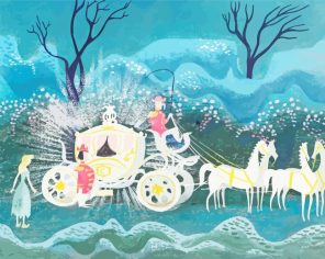 Cinderella Coach Mary Blair paint by numbers