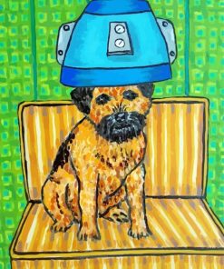 Dog At The Hair Salon paint by numbers