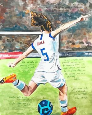 Girl Soccer paint by numbers