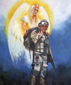 Guardian Angel And Soldier paint by number p