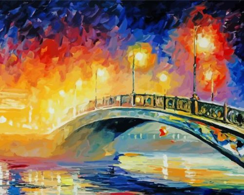 Lamps On A Bridge paint by number p